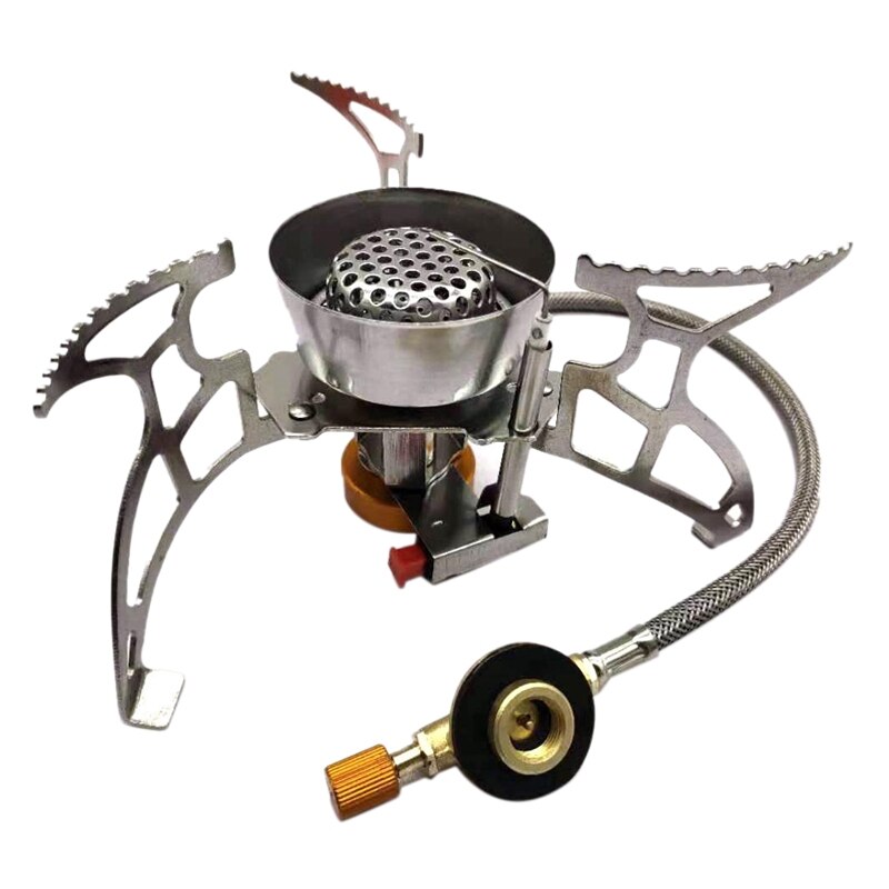 ELOS-Wind Proof Camping Herd mit Elektronische Zündung Tragbare Gasherd Picknick Herd Ultraleicht Outdoor Camping