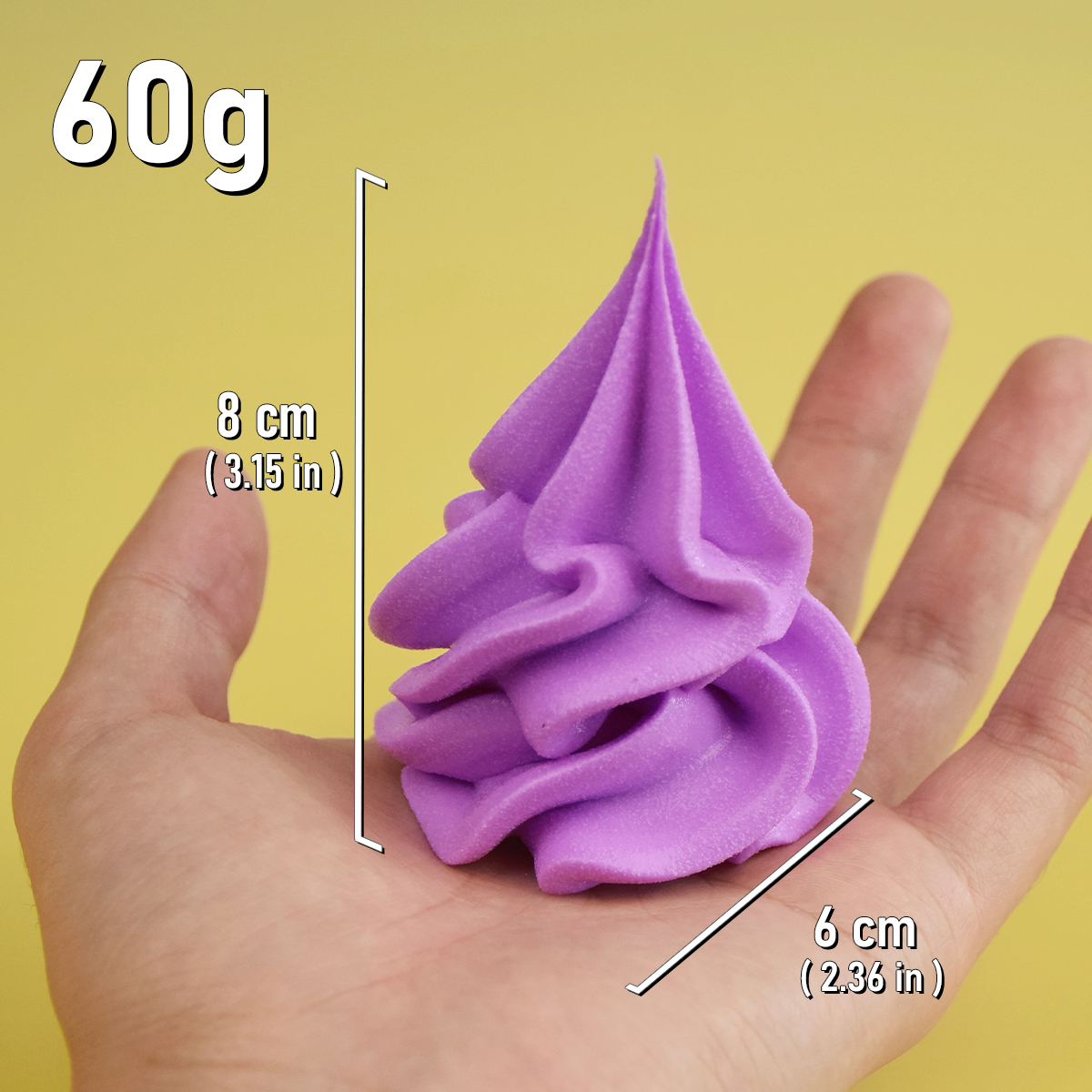 2.3 tum vit original smak mjölkglass populära gör-det-själv handgjorda leksaker lekfönster display provhuvud plastmodell gör-det-själv: Plommon