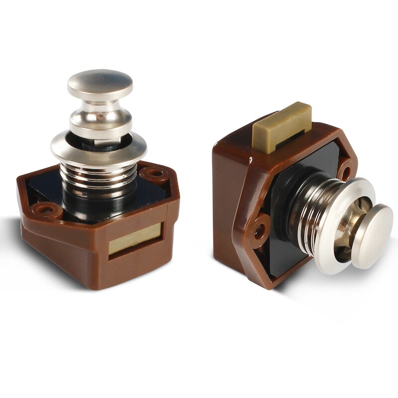 20 Pcs / box Diameter 20 mm Camper Car Push Lock RV Caravan Boat Drawer Latch Button Locks For Furniture Hardware