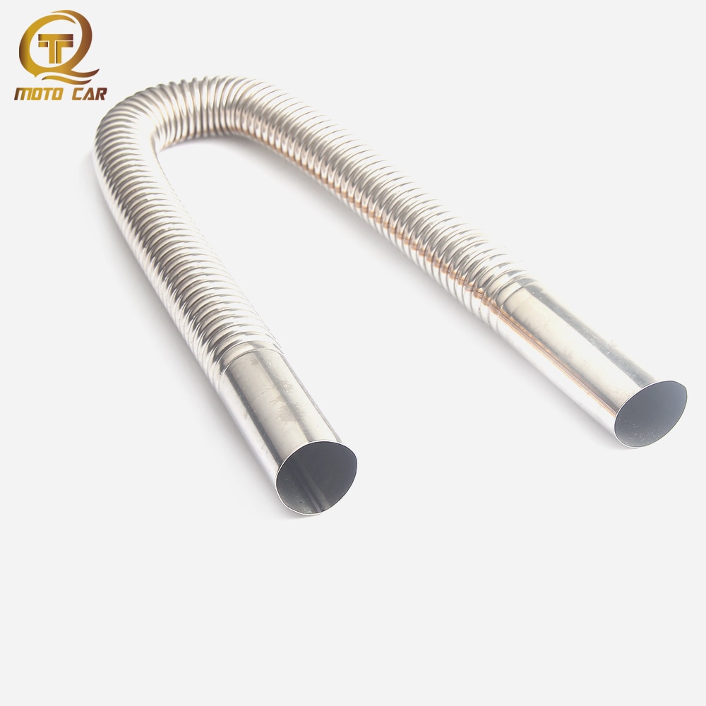 Air Parking Heater Stainless Steel Exhaust Pipe Round Tube 60CM Gas Vent For Exhaust Parking Air Diesel Heater
