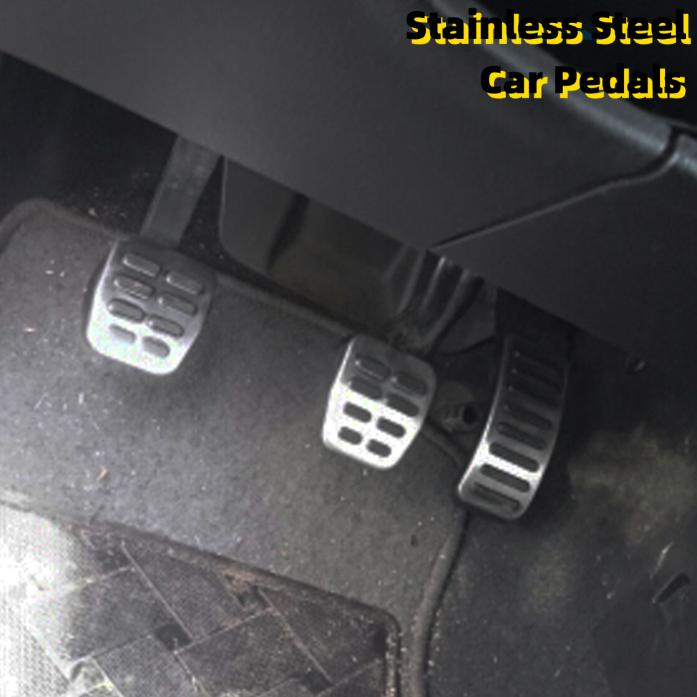Tapa de pedales de coche de acero inoxidable, cubierta de freno de acelerador de embrague para VW Polo Golf 4 Jetta MK4 Bora para Skoda Fabia LHD Acc.