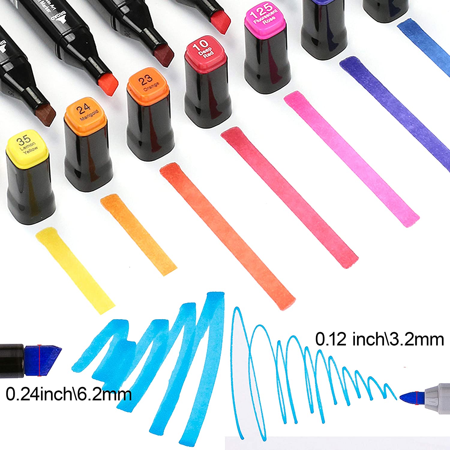 80 Kleuren Dual Tip Art Markers Met Beitel Punt Permanente Marker Voor Schilderen Pennen Studenten Schoolbenodigdheden