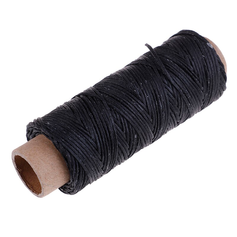 Fil à coudre ciré 50m/Roll pour chaussure en cuir couture à la main artisanat outil couture à la main pour bricolage fil à coudre en cuir: BK