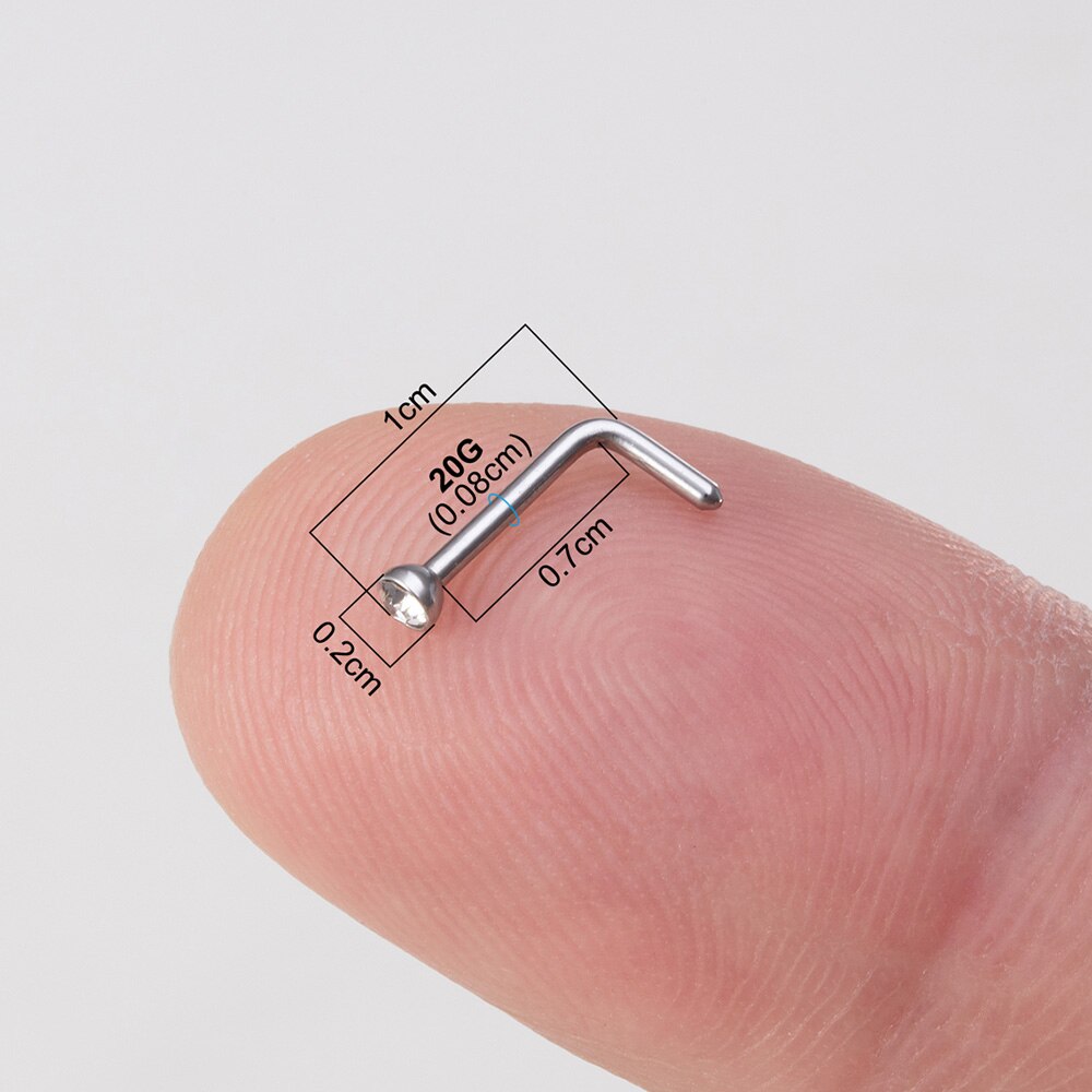 5 uds anillos de nariz para mujer 20G tornillo nariz Stud corazón Luna estrella bola Acero inoxidable narina Piercing tabique cartílago joyería