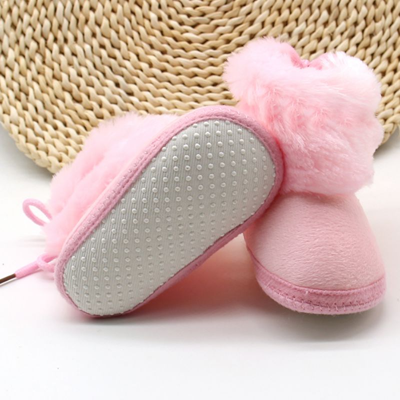 Winter Zoete Pasgeboren Baby Meisjes Prinses Warm Houden Laarzen 0-18M Babyschoenen Zachte Zolen Baby Peuter Kinderen meisje Schoeisel Schoenen