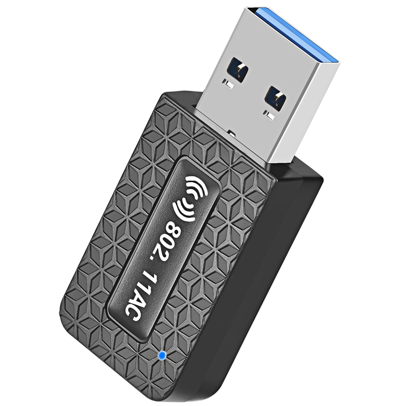 Adattatore di rete Wireless Dual-Band AC1300 USB3.0 WiFi Adapter-2.4G/5G, adatto per PC Desktop, Dongle WiFi MU-MIMO