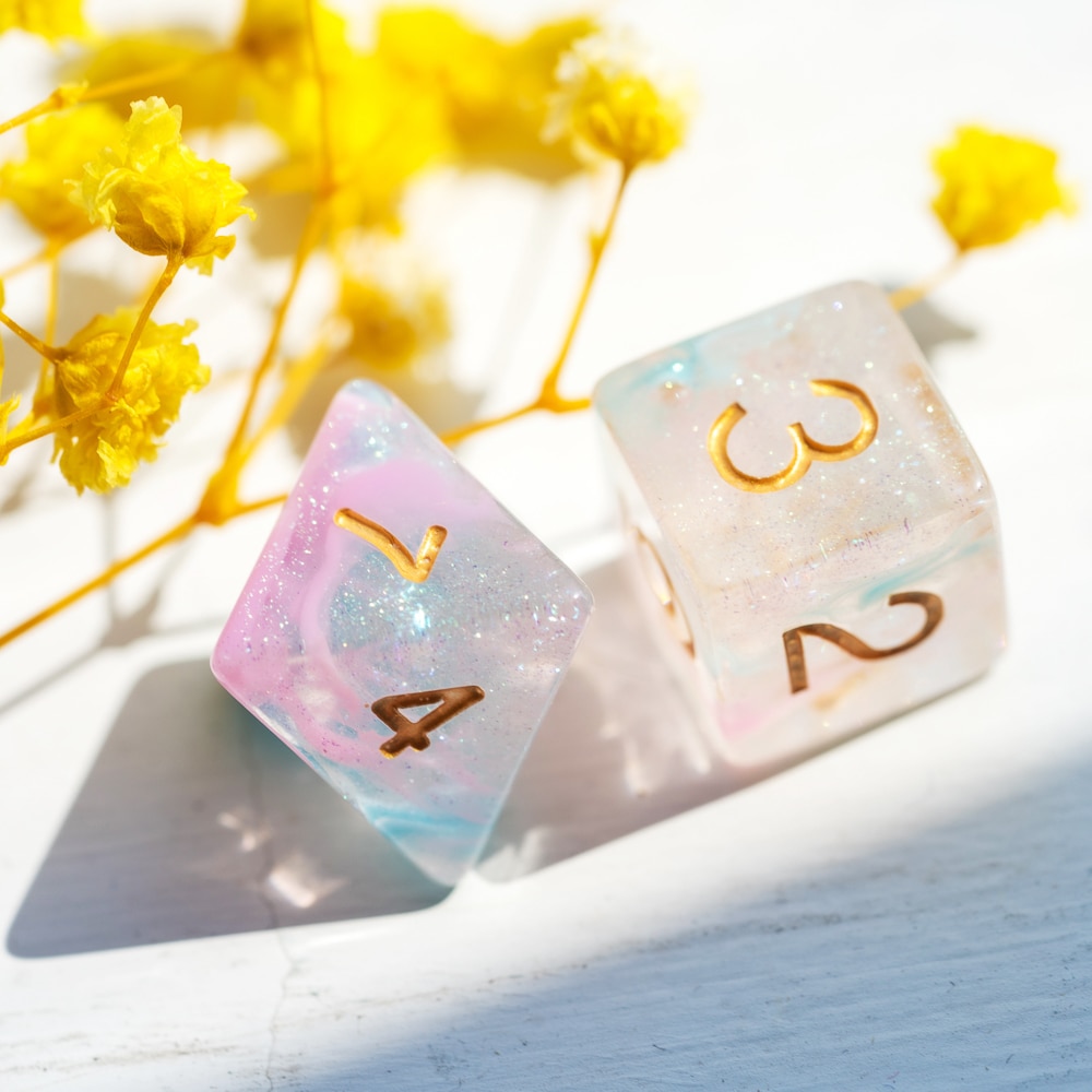 7 Teile/satz DND Würfel Rosa/cyan Lila/Blau Strudel D & D Würfel D4 D6 D8 D10 D % D12 D20 polyedrisch Spiele Würfel einstellen für Tisch Spiele MTG RPG