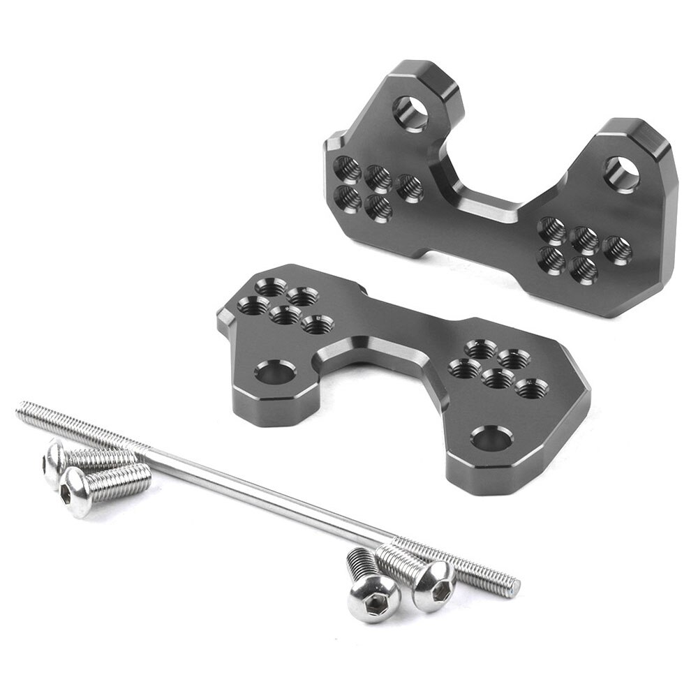 Motorcycle Adjustable Base Foot Pegs Rear for YAMAHA YZF R3 MT 03 MT03 YZF-R3 R25 Foot Peg Mount Bracket Parts: Gray