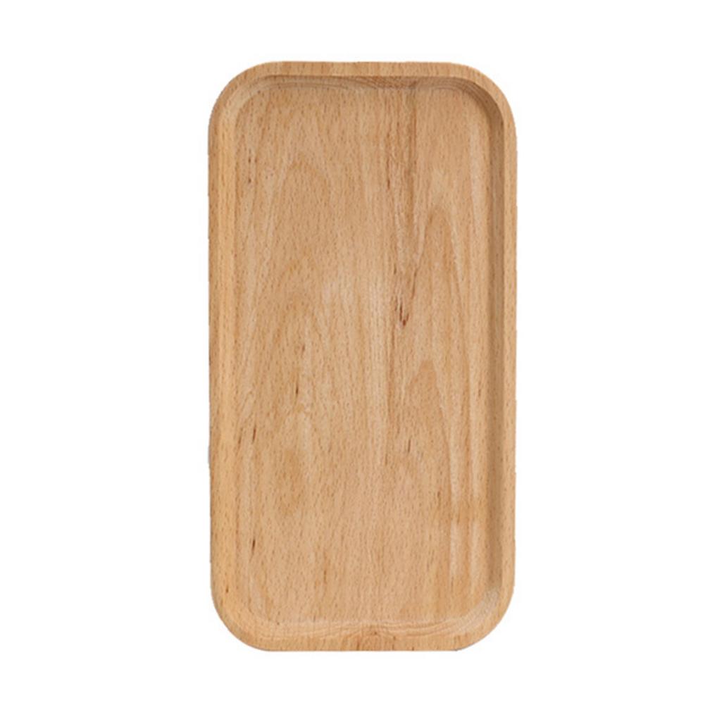Houten Rechthoekige Beuken Snijplank Rechthoekige Japanse Brood Pizza Lade Voedsel Plaat Diner Rundvlees Steak Fruit Snack Tray: 25x13cm
