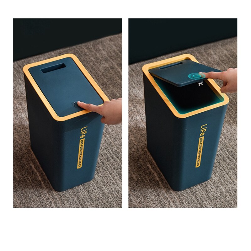 Household Simple And Hand-Pressed Trash Can/Kitchen Trash Can