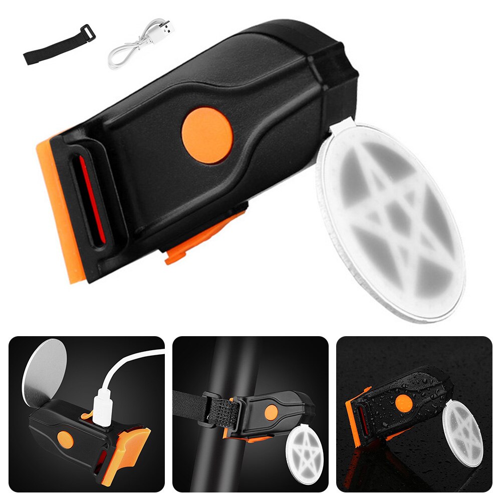 USB Charge Flashlight For Bicycle Light Led Bike Flash Taillight Cycling Night Warning Lights Cyling Lamp Multi Lighting Modes