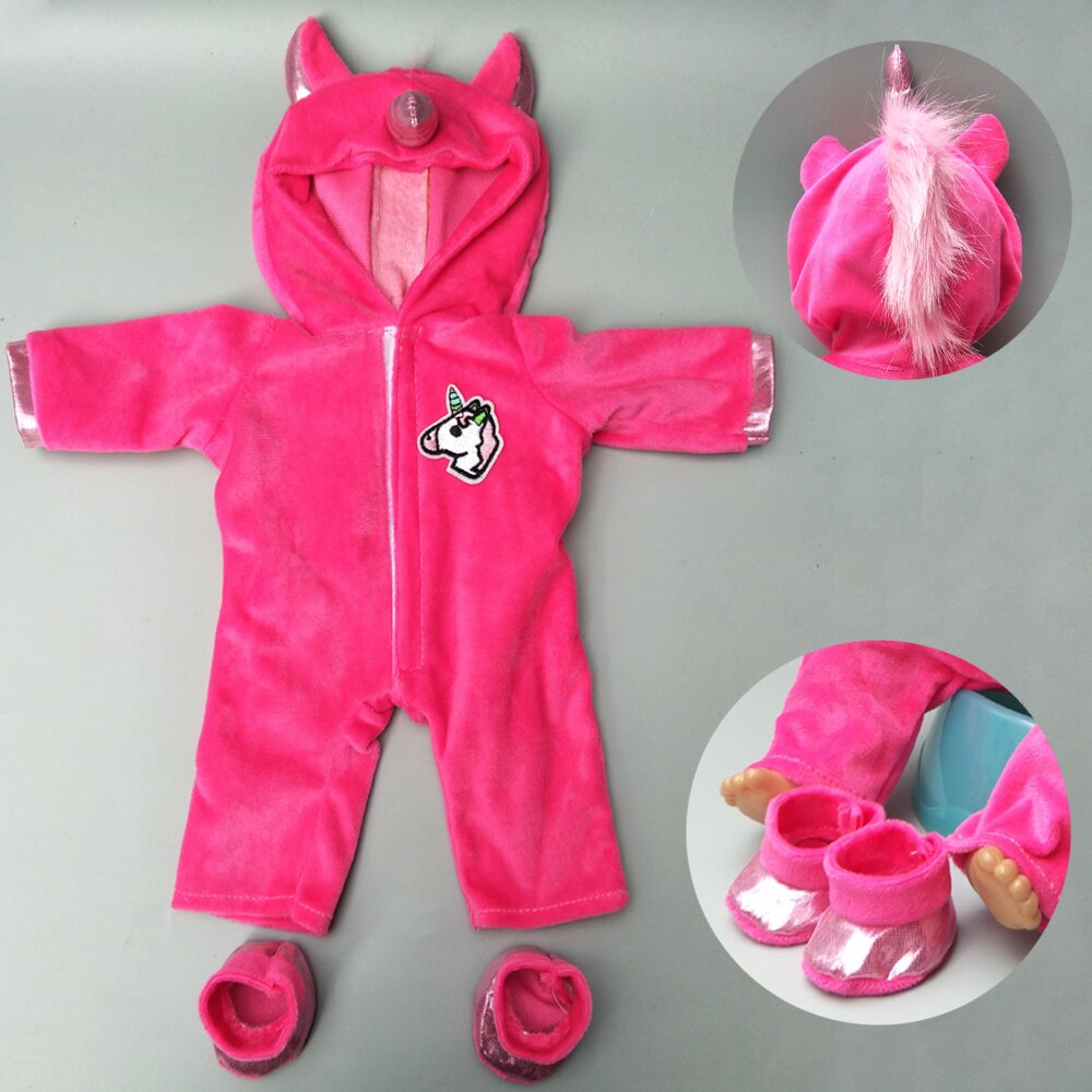 doll clothes for 43cm Baby doll cartoon unicorn ou... – Vicedeal