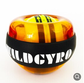 arm power trainer Grip enhancer strength wrist ball gyroscope rotating gym hand grip training device fitness ball: YELLOW