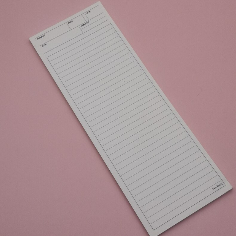 2022 Ultra-long Note Book Can Tear Non-sticky Note Paper Guest Book Ins Simple Message Paper High-value Notebook Students: TYPE C