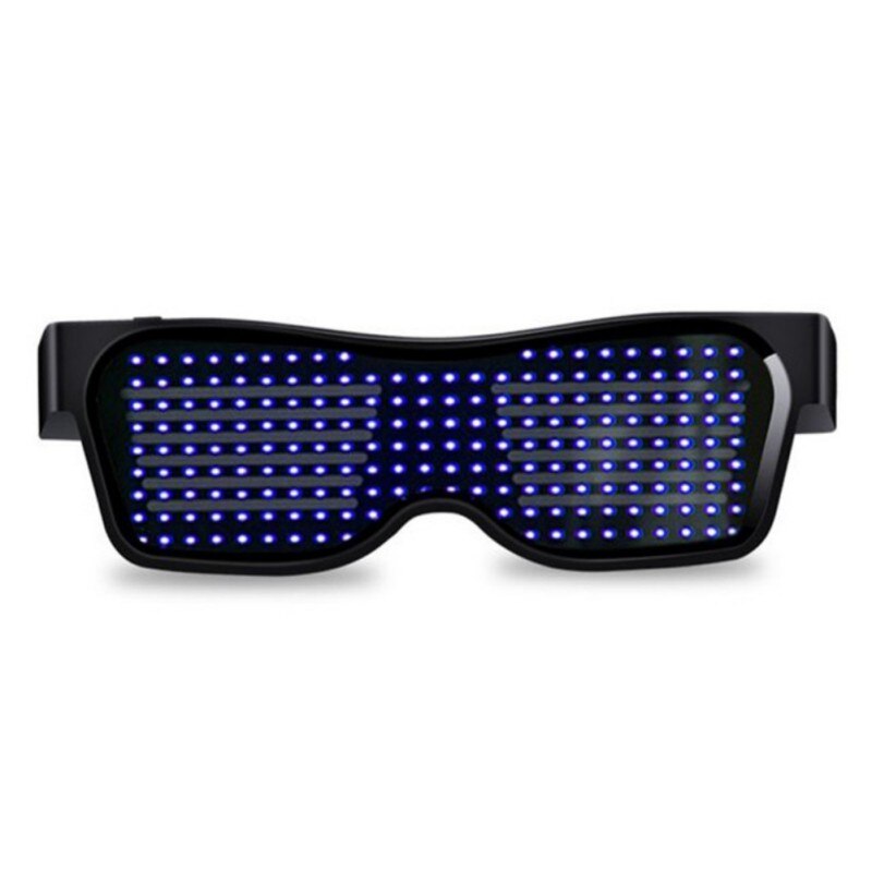 Magic Bluetooth Party Glasses Led By APP Control Luminous Shielding USB Charging Glasses DIY Application Control Multi-language