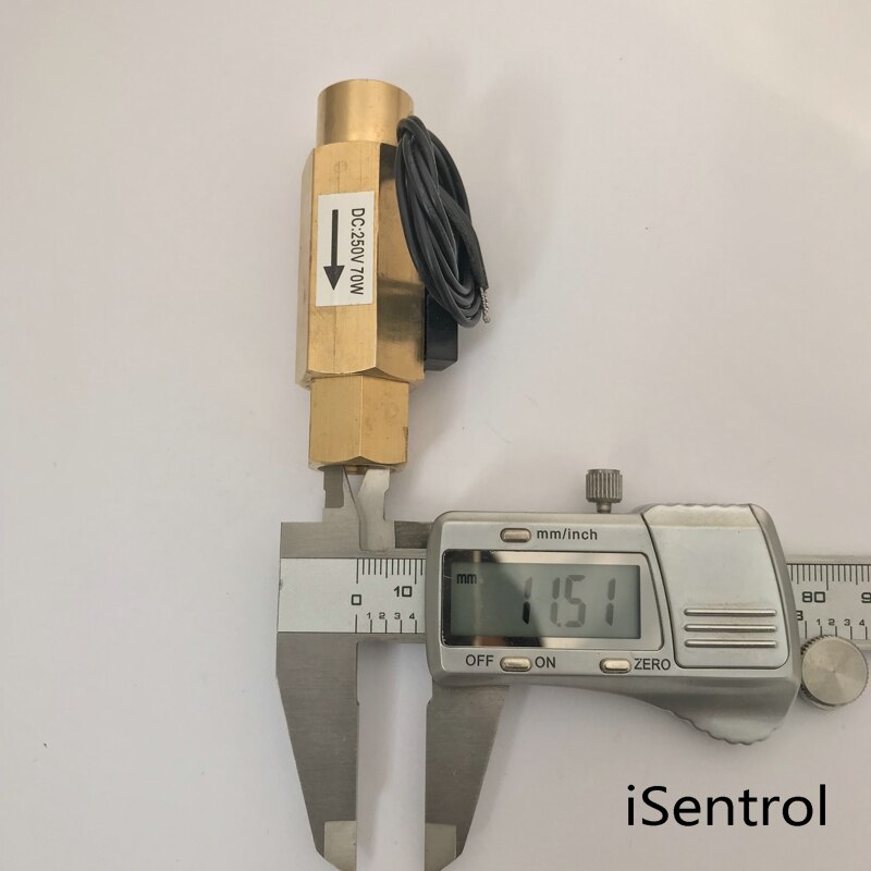 USM-FS41TB Flow Sensor Switch Reed Switch Brass Magnetic Sensor Switch 1.5-12L/min 250V DC 70W 2 wire iSentrol Zhongjiang Open