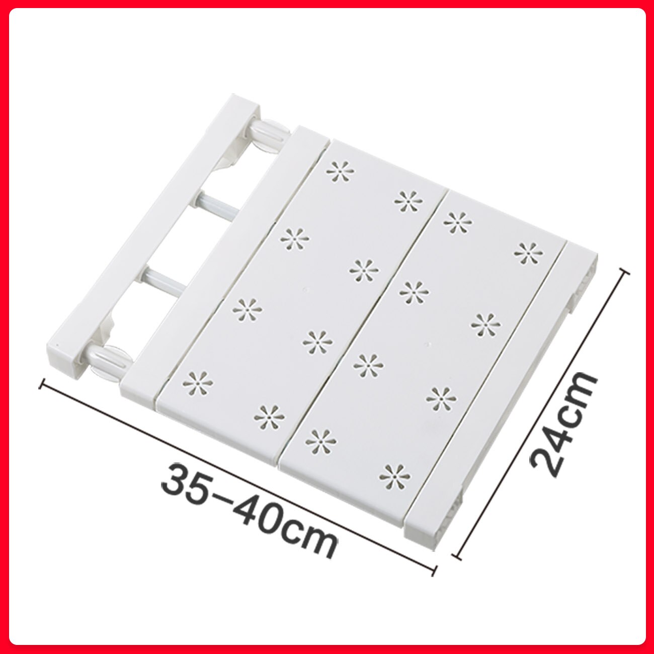 Adjustable Closet Shelf Wardrobe Storage Rack Closet Organizer Shelf Dividers Cabinets Layered Partition Home Storage Shelves: W24 L35-40