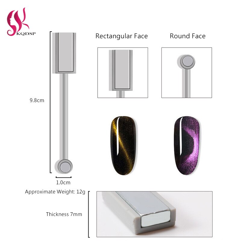 gwóźdź Sztuka dwugłowy potężny magnetyczny kij 5D Kot oczy efekt silny magnes deska malowanie żel polski DIY wielofunkcyjne narzędzia