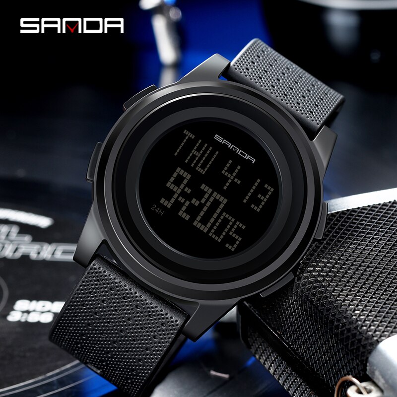 Sanda 2022 outdoor sport horloge heren multifunctioneel horloge wekker chrono 3 bar waterdicht digitaal horloge reloj hombre