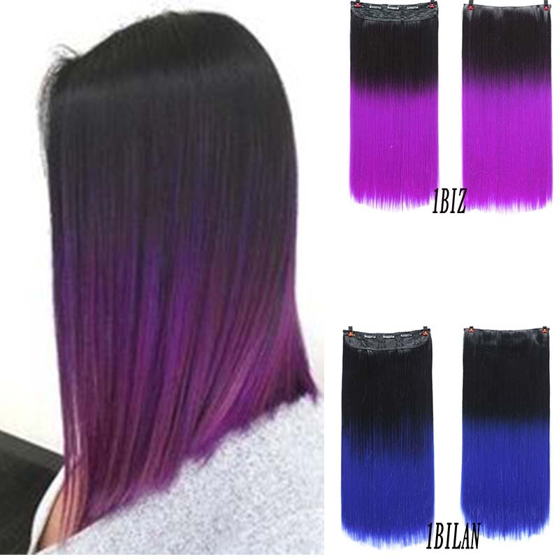 Xuanguang 24 tommer langt rett hår langt hår gradient rett hår gradient hårforlengelse høytemperatur kjemisk fiber