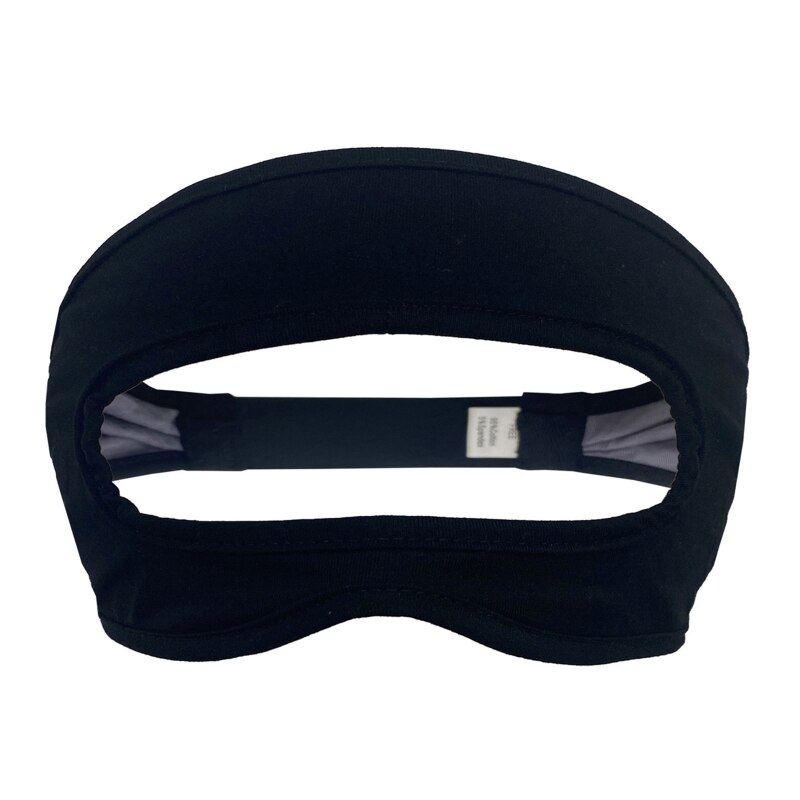 Umweltfreundliche stoff-augenmaske, atmungsaktiver bezug, kompatibel mit oculus quest 2/ , quest 2 und htc vive, elastisches schweißband: Schwarz