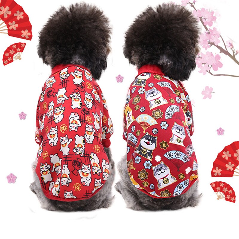 Sarjakuva lämpimät koiran vaatteet pentu lemmikki kissa vaatteet pusero takki takki talvipehmeä pienille koirille chihuahua xs -2xl