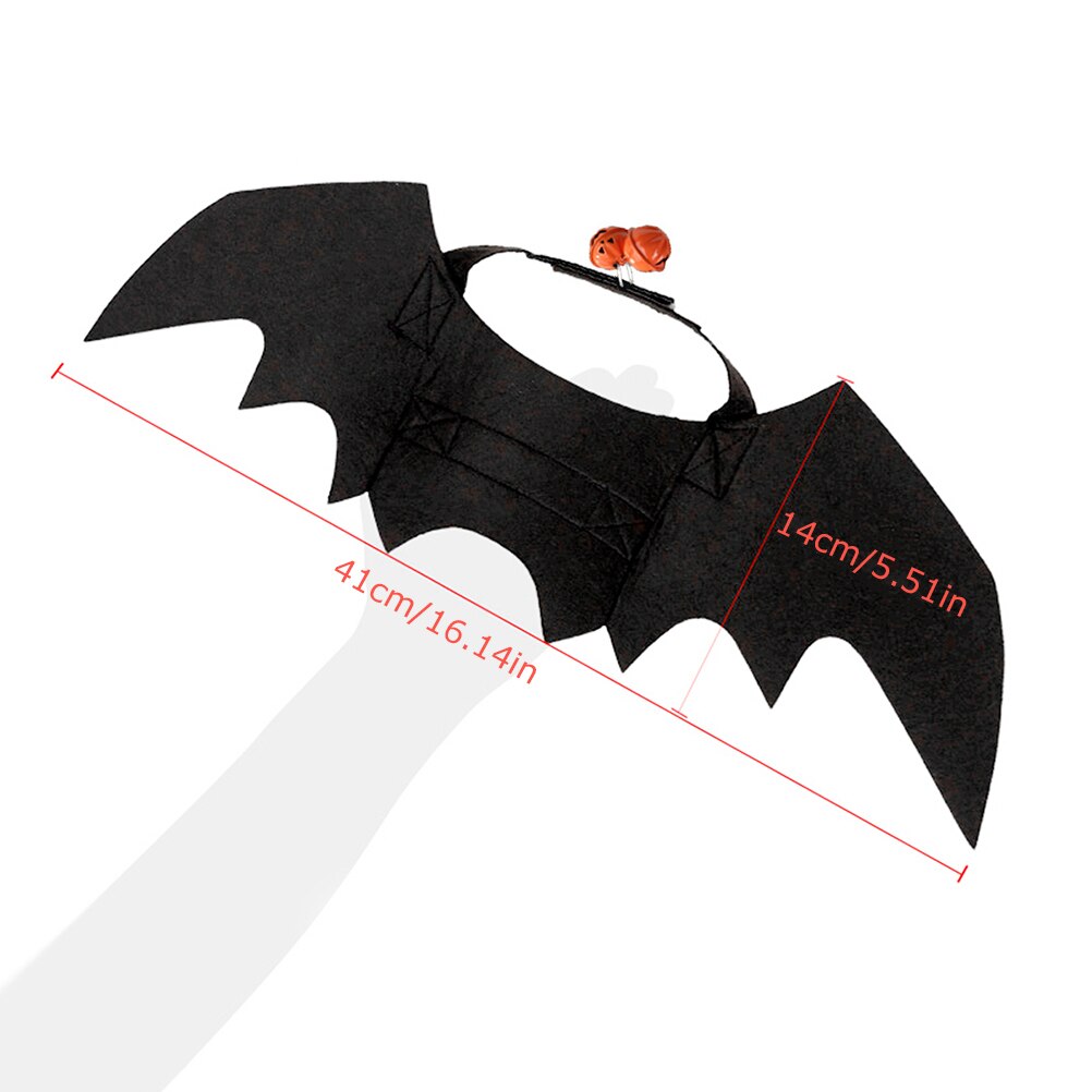 Disfraces de Halloween para perro, alas de murciélago, vampiro, negro, disfraz de Mascota, disfraz de gato,