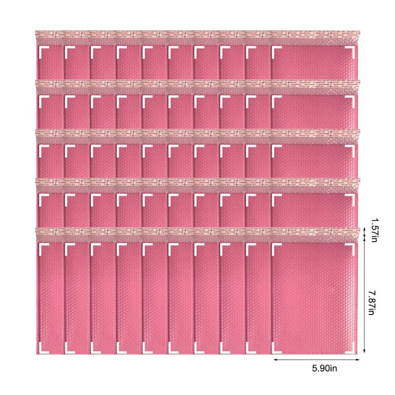 50pcs Pink Bubble Mailers Pink Poly Bubble Mailer Self Seal Padded Envelopes Bags for Magazine Book Lined Mailer Self Seal: D 50PCS