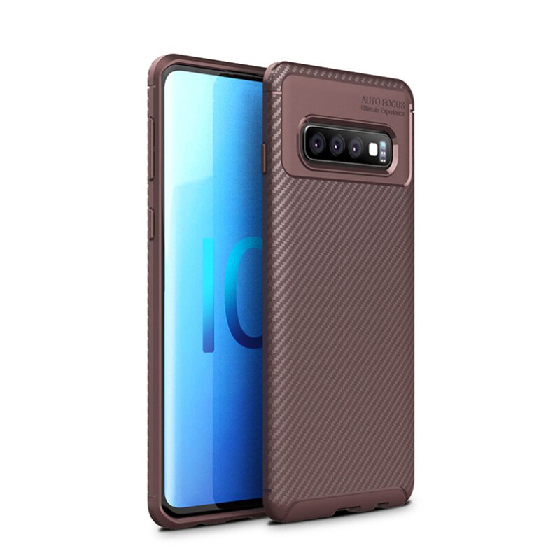 Copertura Della Cassa del telefono Per Samsung Galaxy S10E S10 Più Molle Del Silicone Della Copertura Posteriore della Cassa Del Telefono Per Samsung Galaxy S10 GalaxyS10 lite: For Samsung S10 Plus / Brown