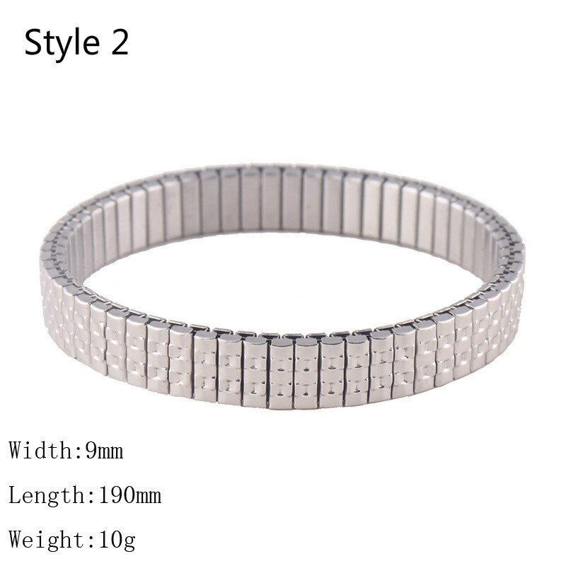 Rvs Mannen En Vrouwen Bangle Dunne Rand Elastische Stretch Energie Sport Germanium Italiaanse Charme Smart Armband Manchet Mode: 2