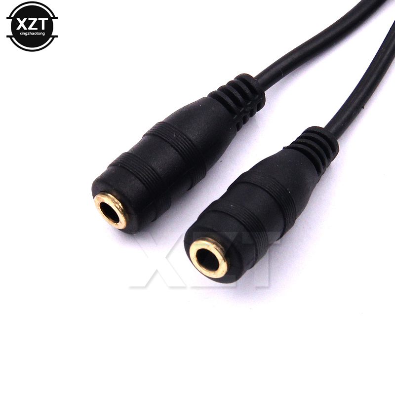 Rozgałęźnik Y 3,5 mm 1 męski na 2 podwójne żeńskie Kabel audio do słuchawek Słuchawki MP3 MP4 Stereofoniczny adapter wtyczki Jack