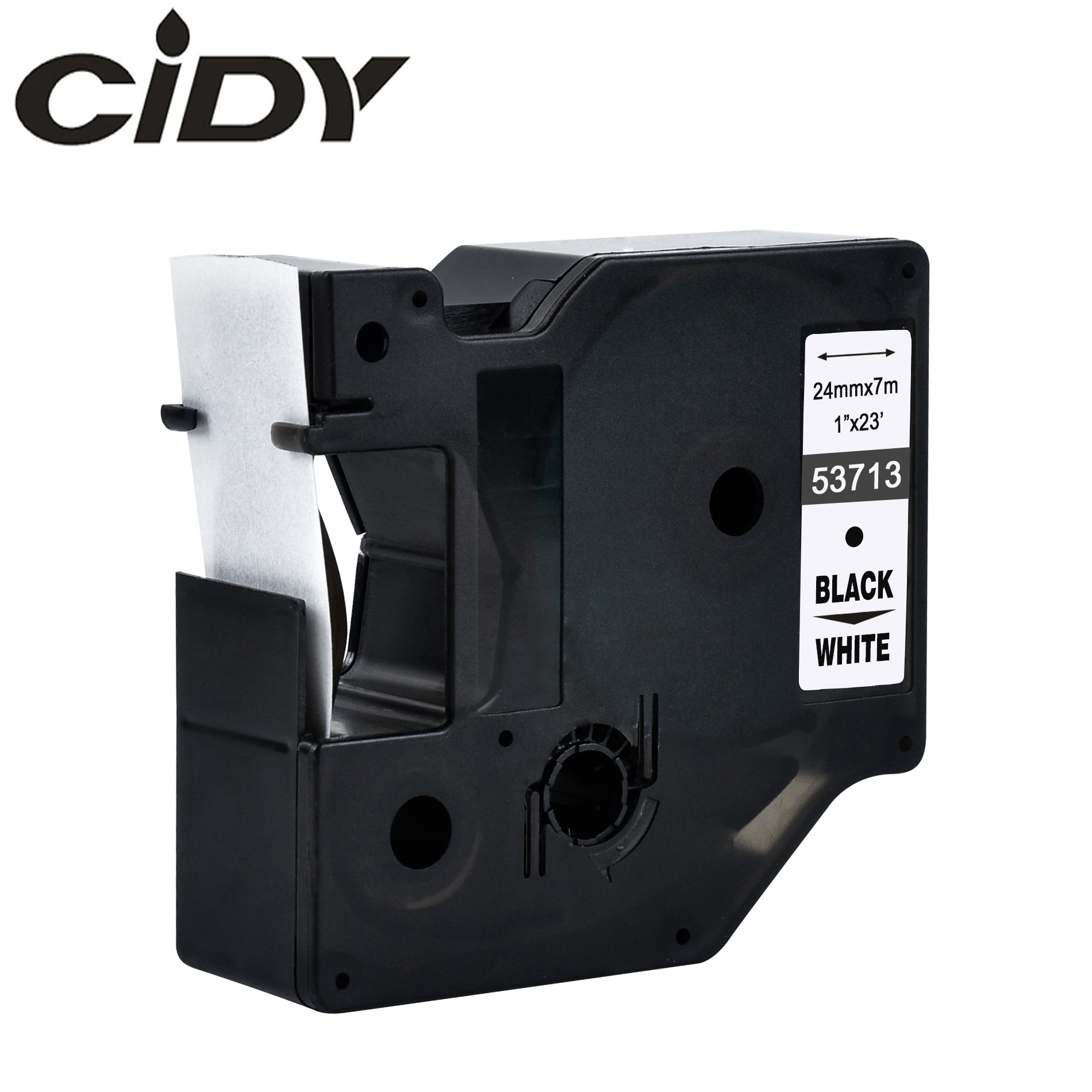 CIDY 1pcs 53713 53718 53710 Compatible 24MM black on white Dymo D1 Label Ribbons for Dymo Label Manager LM160 LM280 210 Dymo PNP
