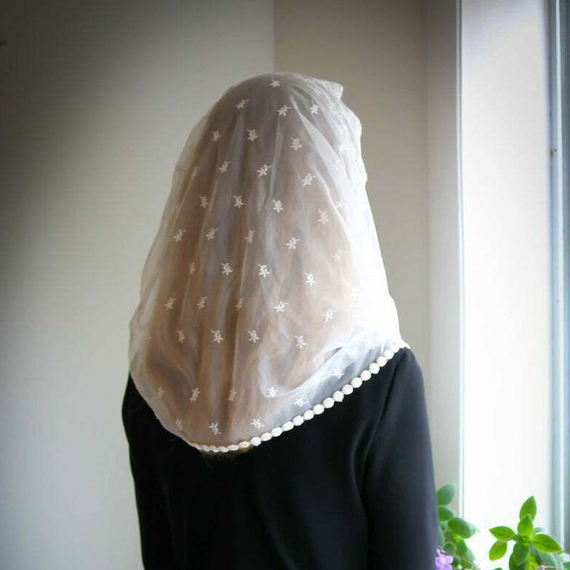 2020 Avorio Nero di Cerimonia Nuziale Del Capo Musulmano Del Merletto Delle Signore Dello Scialle Della Sciarpa da Sposa Mantiglie per La Chiesa di Nozze Velo di Pizzo Cattolica