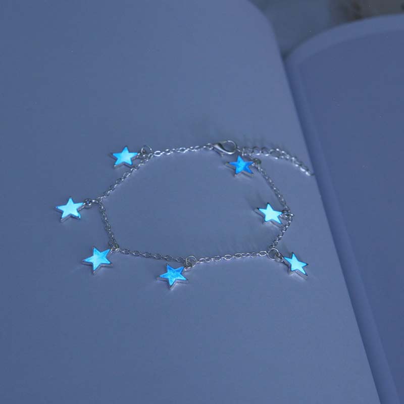 Star Hanger Enkelband Hart Star Bloemvorm Armbanden Glow In The Dark Lichtgevende Voor Vrouwen Sieraden