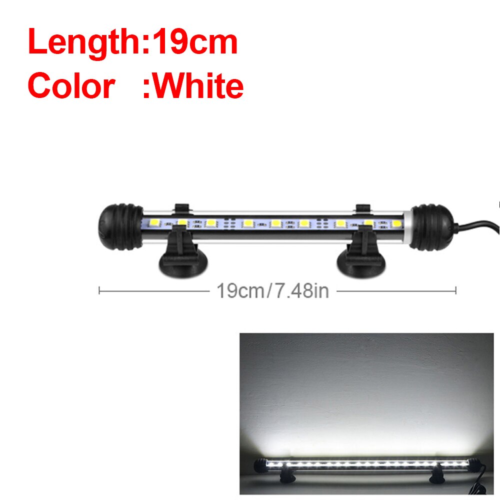 Aquarium light Fish Tank LED lighting For Aquarium Aquatic Pant Grow lamp 19-49cm Aquariums Decoration Fishbowl Accessories 220V: 19cm White
