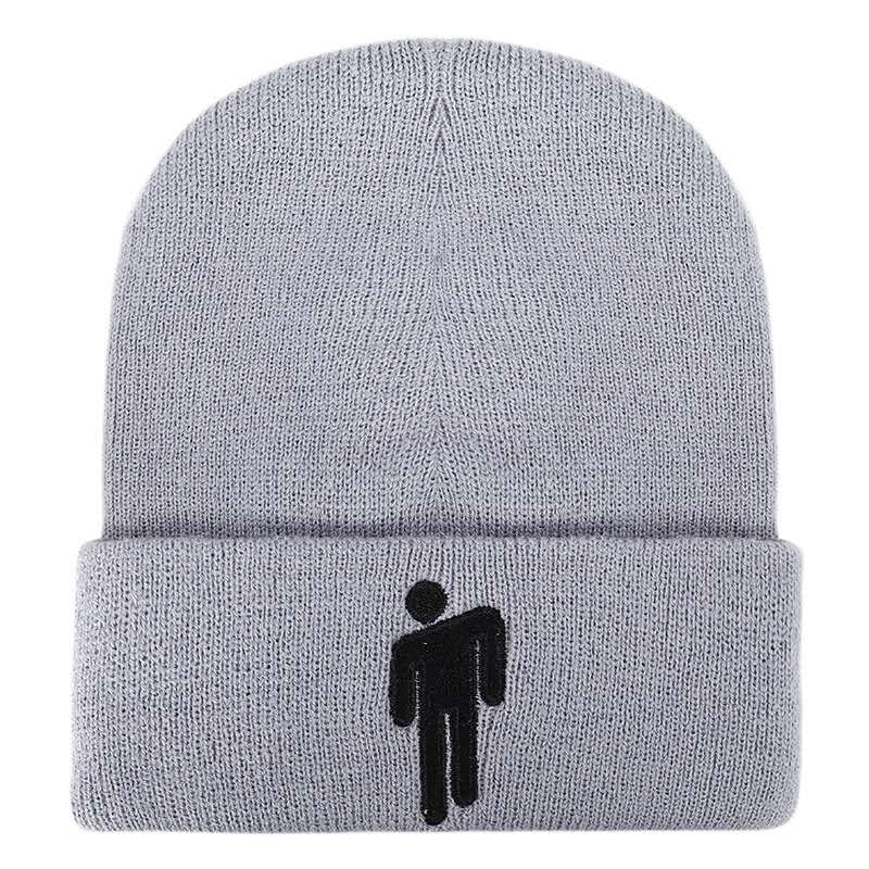 Mütze Deckel Gestrickte Hüte unisex Solide Hüfte-hüpfen Skullies 22 Farben draussen lässig Sport frauen Hütte Fan: Grau