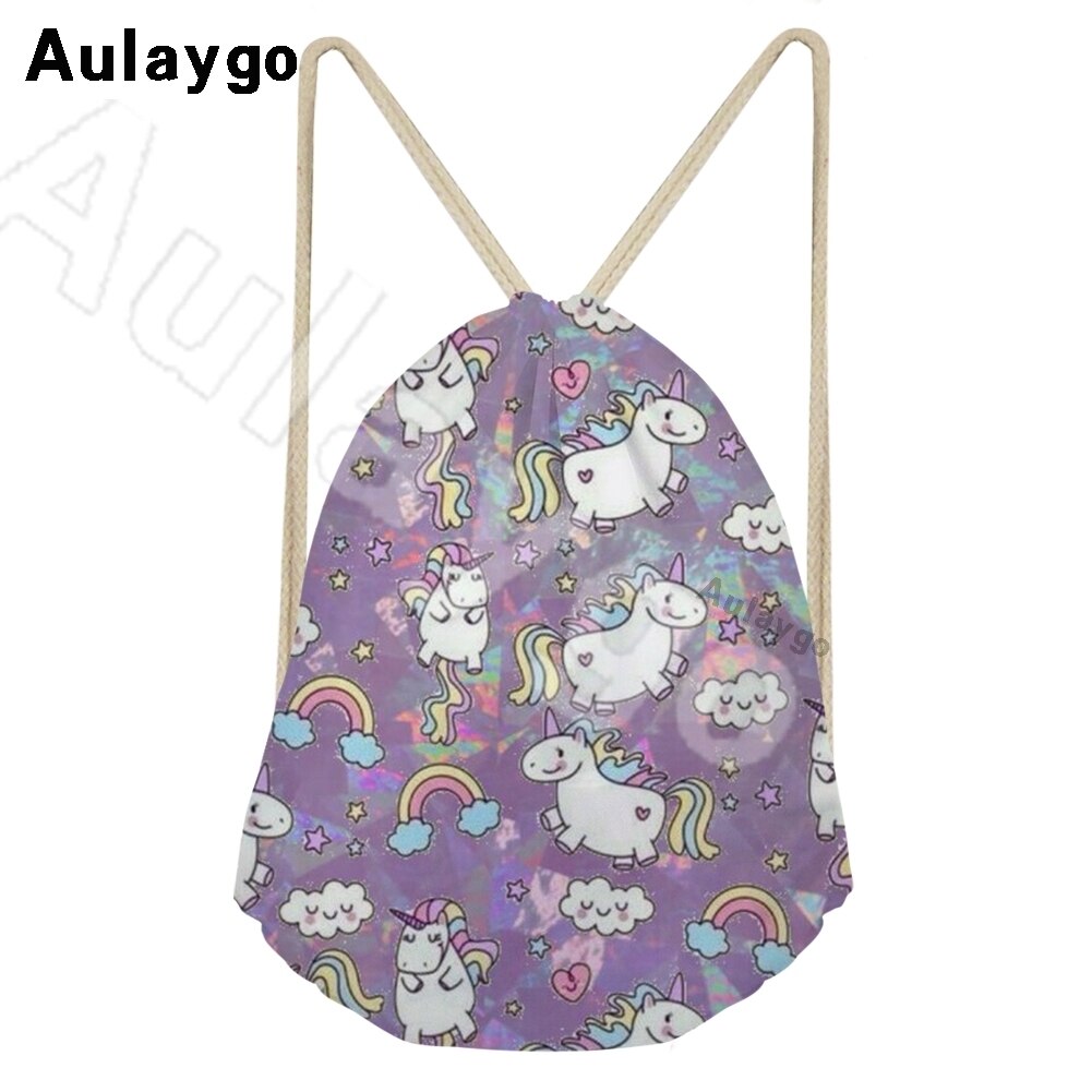 Aulaygo 3d unisex eenvoudige duurzame zwarte rugzak schattige witte kattenprint schoudertas kinderreisschoenen touwtassen rugzakken: Oranje