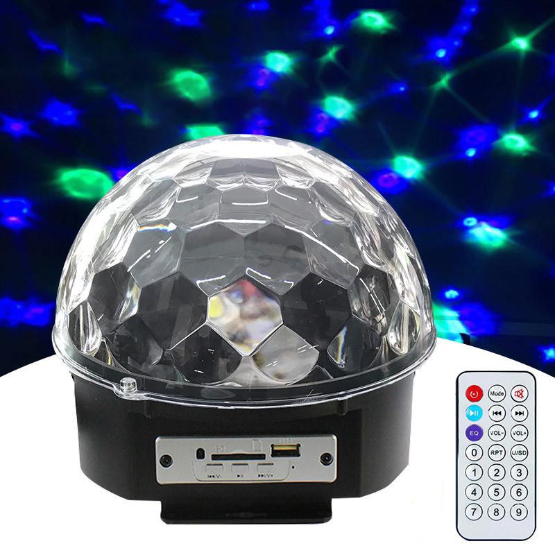 HiMISS LED DJ Disko Licht Klang Kontrolle Bühne Lichter RGB Magie Kristall Ball Lampe Projektor Wirkung Lampe Licht Weihnachten Party