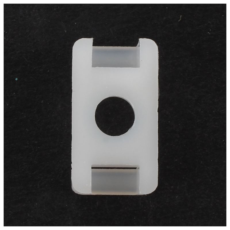 100 Pcs 3mm Width Wire Cable Tie Holder White Plastic Mount