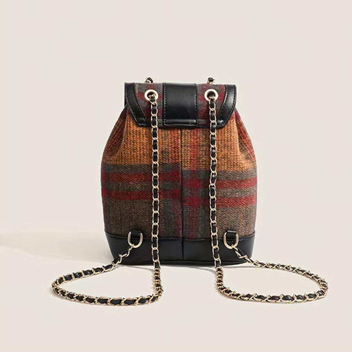 Mochila De lana coreana para niñas, bolsa universitaria, a la , otoño e invierno, 2024