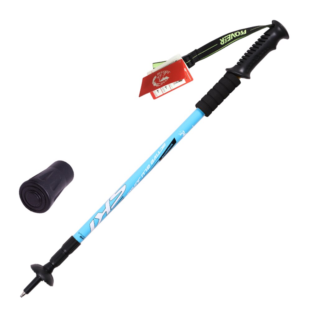 1 sztuk 3-sekcja aluminiowe anty zaszokować kijki trekkingowe piesze wycieczki kij robić trekkingu rozszerzenie regulowany teleskopowe kije spacerowe