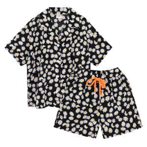 Costume d&#39;été marguerite pour enfants, nouvelle Version coréenne pour garçons, chemise à revers à manches courtes, imprimé Floral, ensemble deux pièces, 2022: 11T