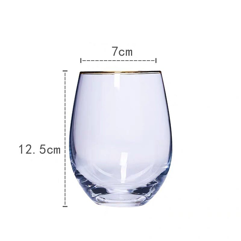 Vidrio de arcoíris coctel Copa el desayuno, té de la leche jugo de café vino Oficina hogar cristal transparente taza de agua Vasos: D