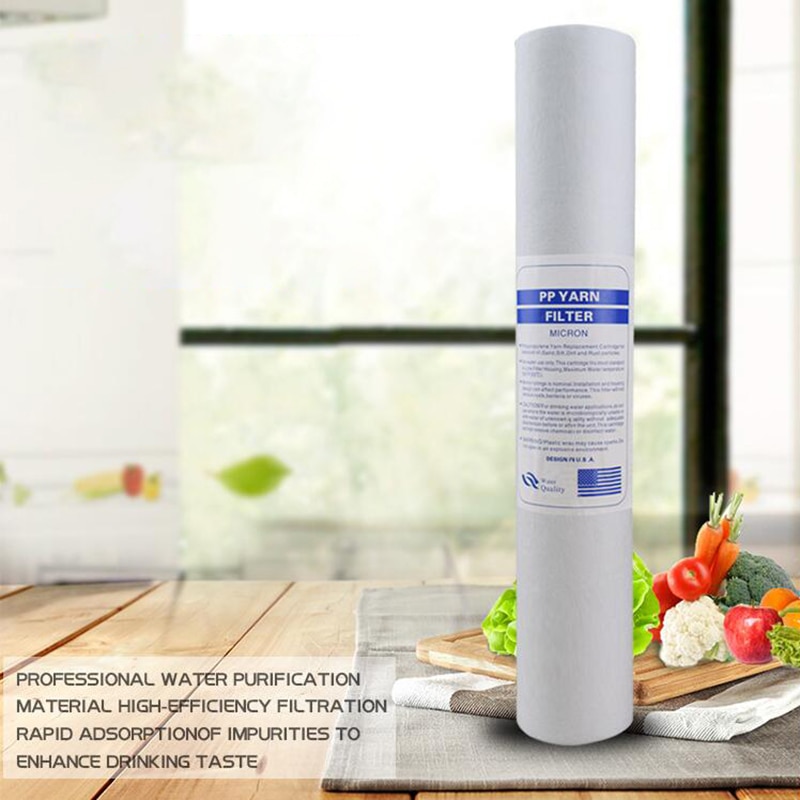 4Pcs Water Purifier 20 Inch 5 Micrometre Sediment Water Filter Cartridge Pp Cotton Filter Water Filter System