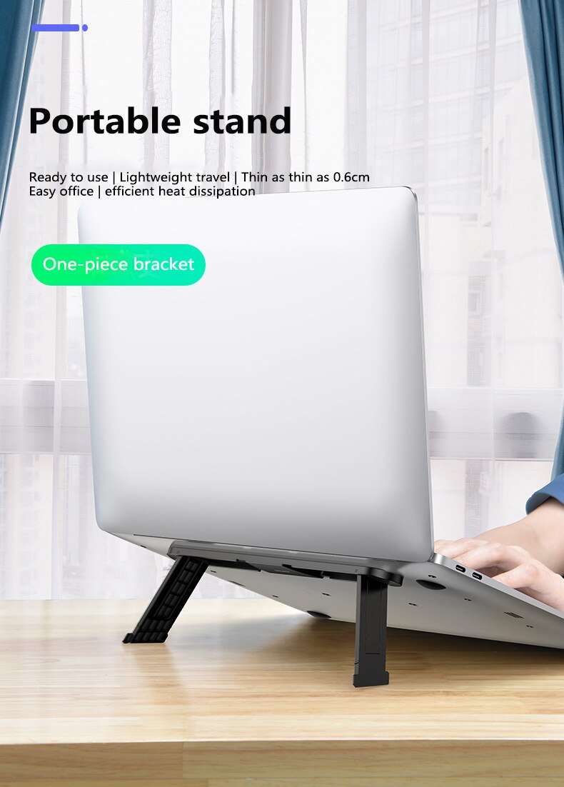 Support d'ordinateur portable Invisible portable Mini pliable en plastique ordinateur portable support d'ordinateur support de refroidissement