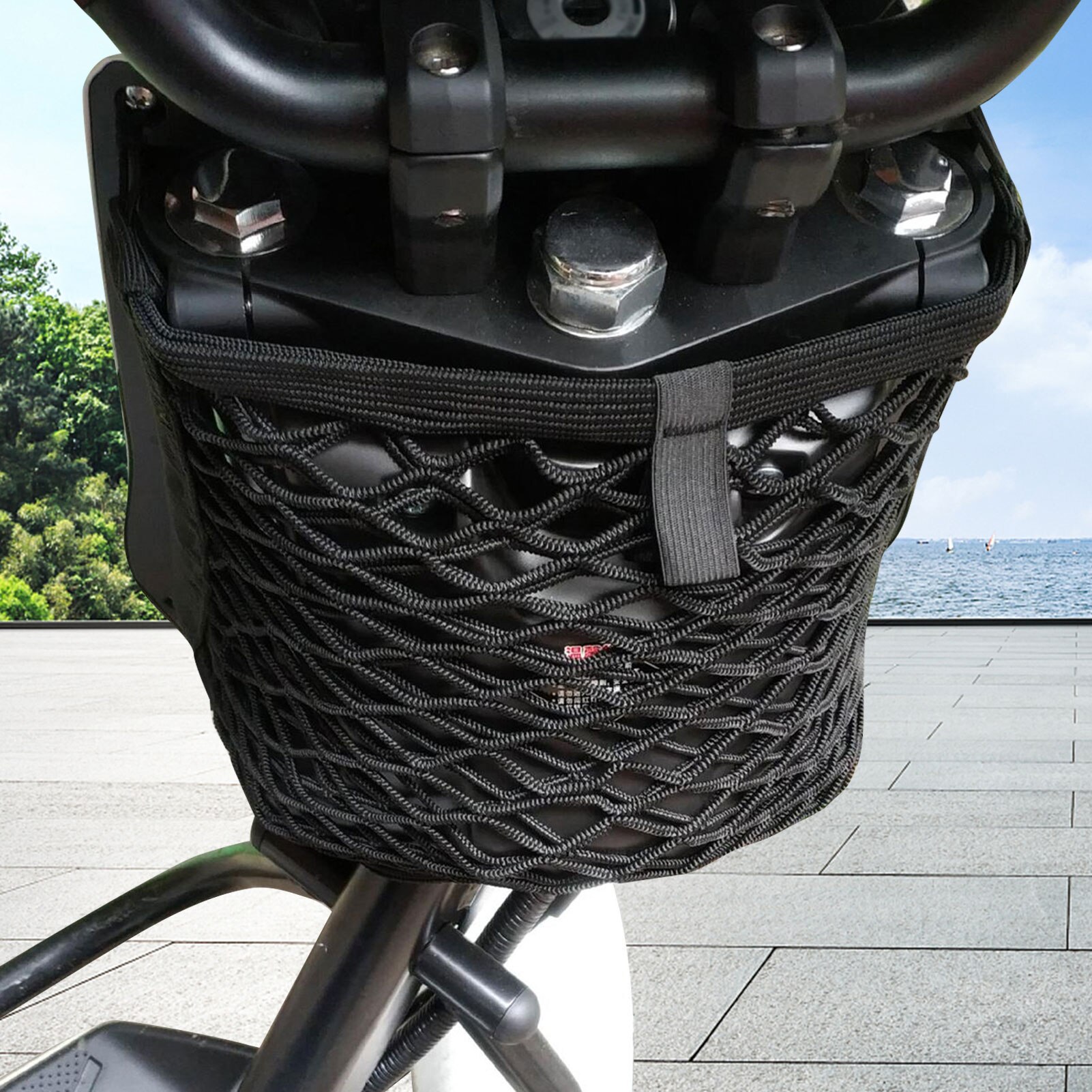 Motorcycle Cargo Net Heavy Duty Bungee Net Flexible Universal Trunk Storage Net Motorbike Storage Mesh Net Luggage Rack For Moto