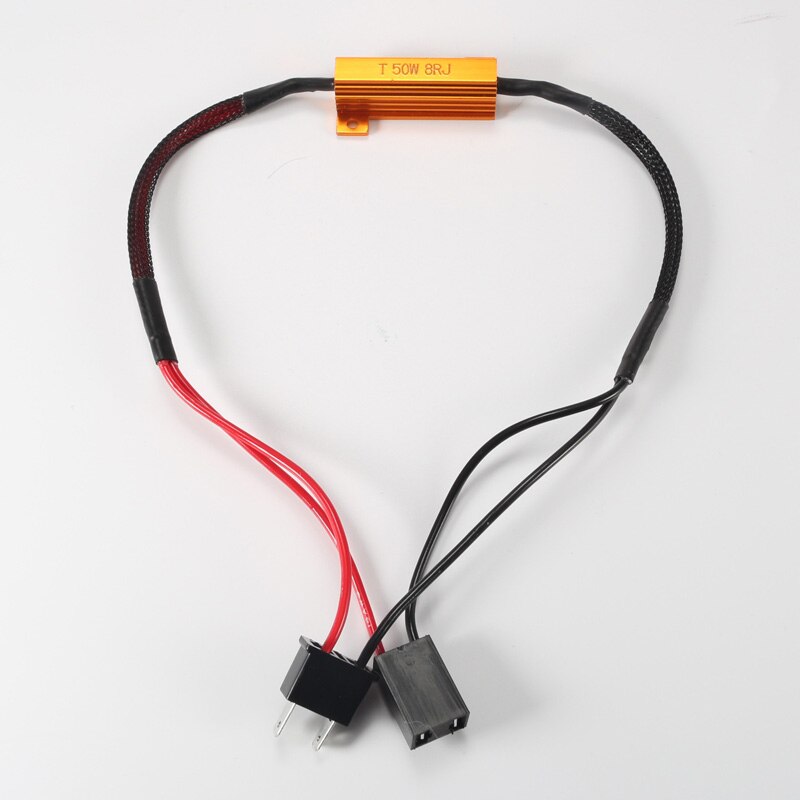 Résistance de charge de voiture 50W H1 H3 H7 H11 9006 hb3 hb4 h9 h8 H4, annuleur d&#39;erreur, décodeur Canbus LED, câblage gratuit, lumière