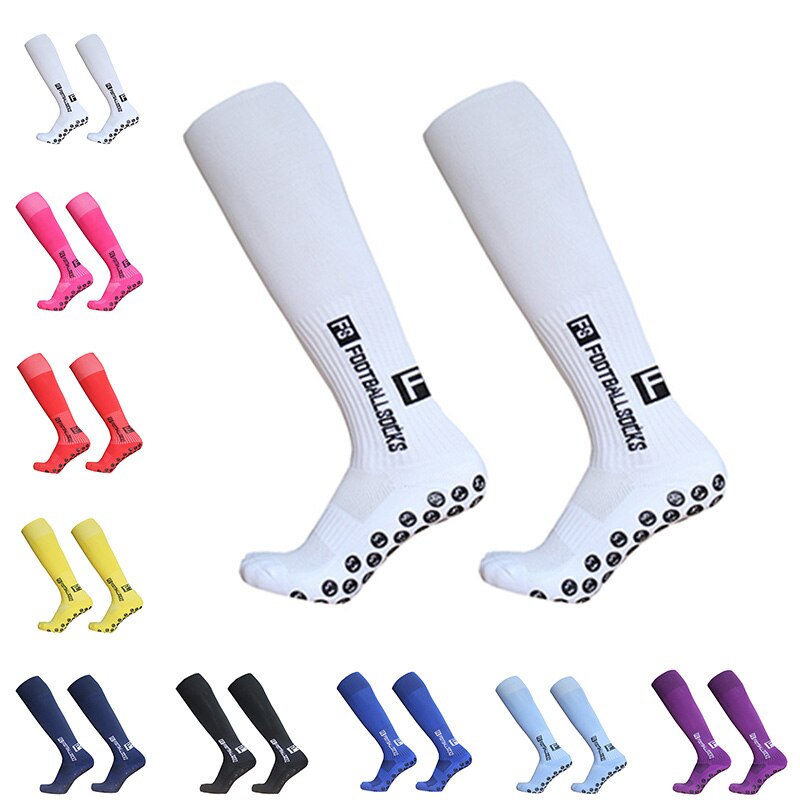 Mannen Vrouwen Lange Fs Sport Voetbal Sokken Siliconen Zuignap Grip Anti Slip Voetbal Sokken