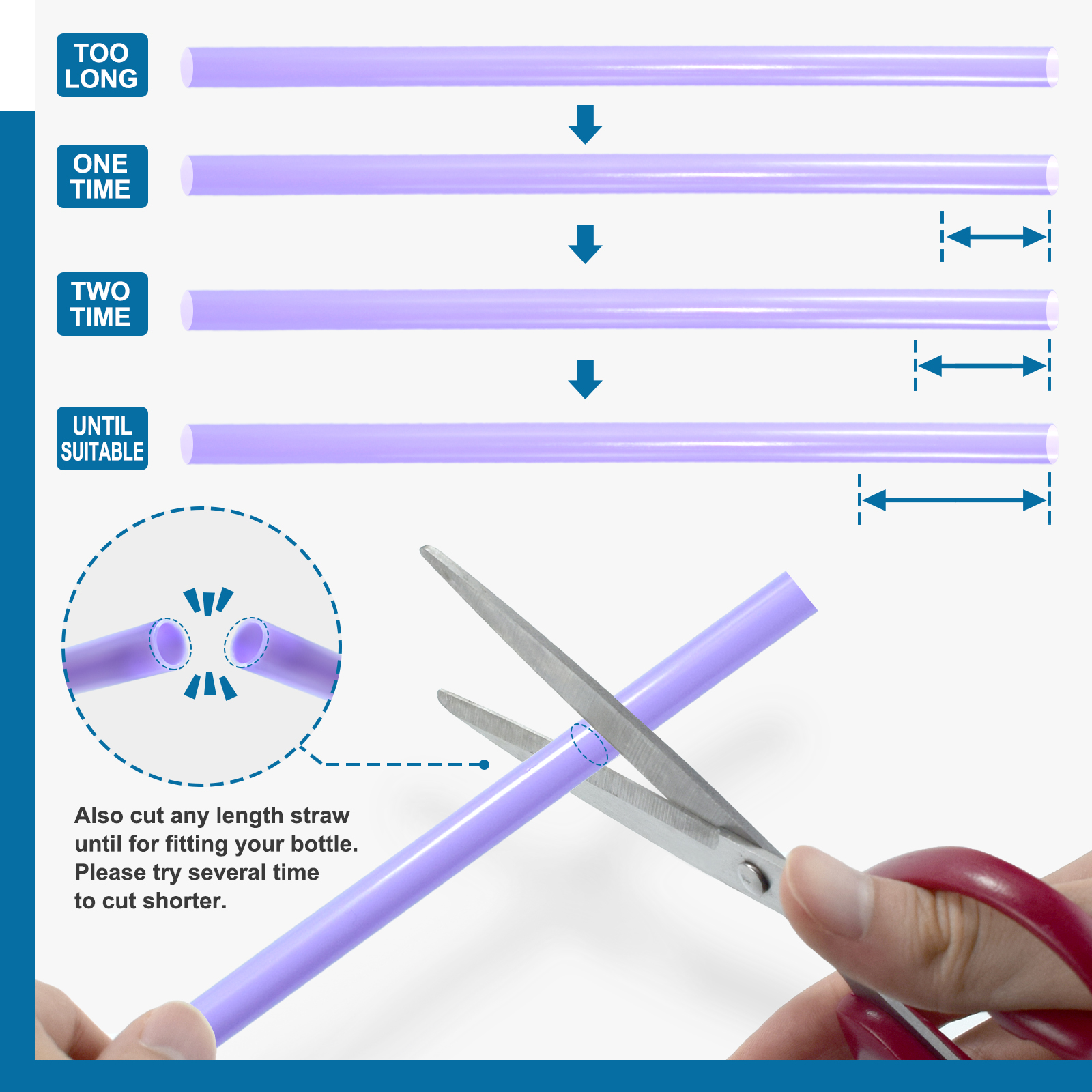 QuiFit Straw for Water Bottle BPA-Free