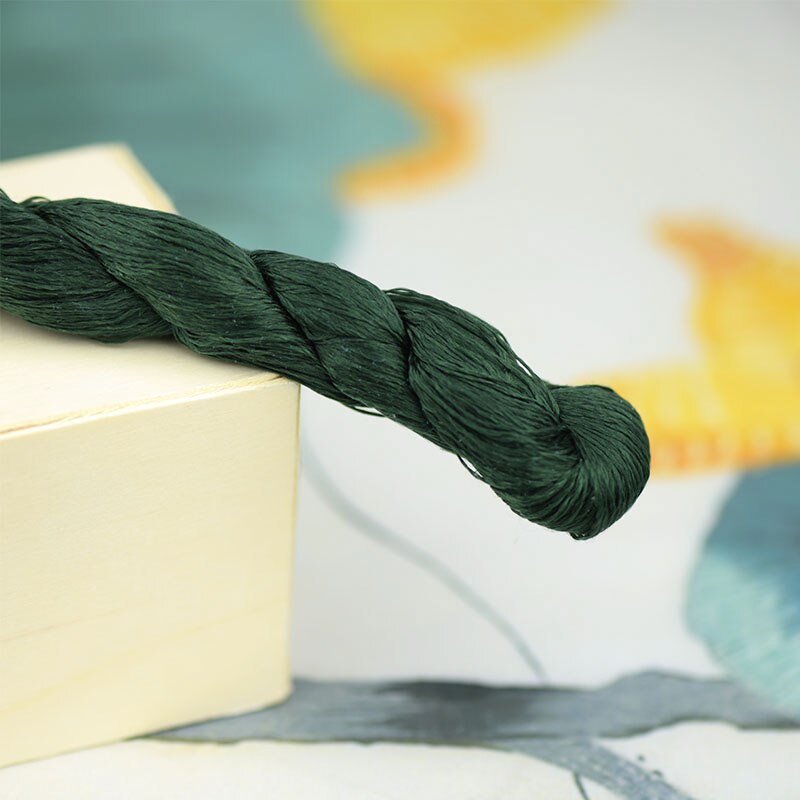 1pcs 100% silk thread hand embroidery embroider cross stitch 400m silk embroidery thread blackish green series/7 pure colors: 6